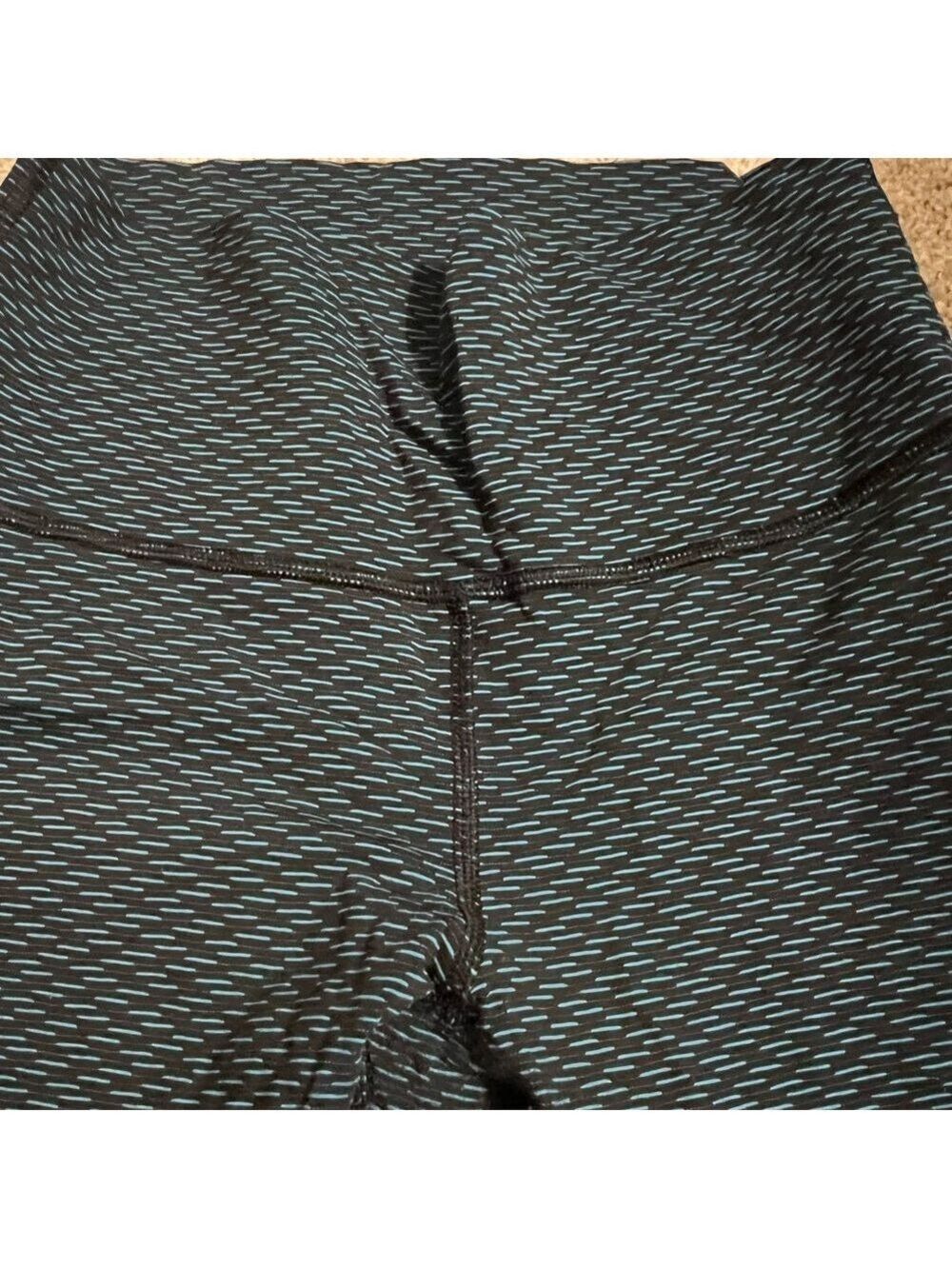 Lululemon Wunder Under High Rise Black and Teal Size 8 - Picture 2 of 8